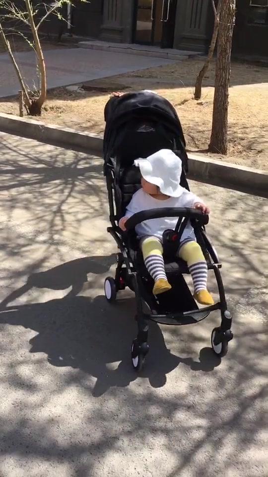 哥哥推妹妹溜达去喽