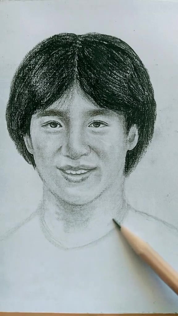 纯手工素描一代功夫巨星