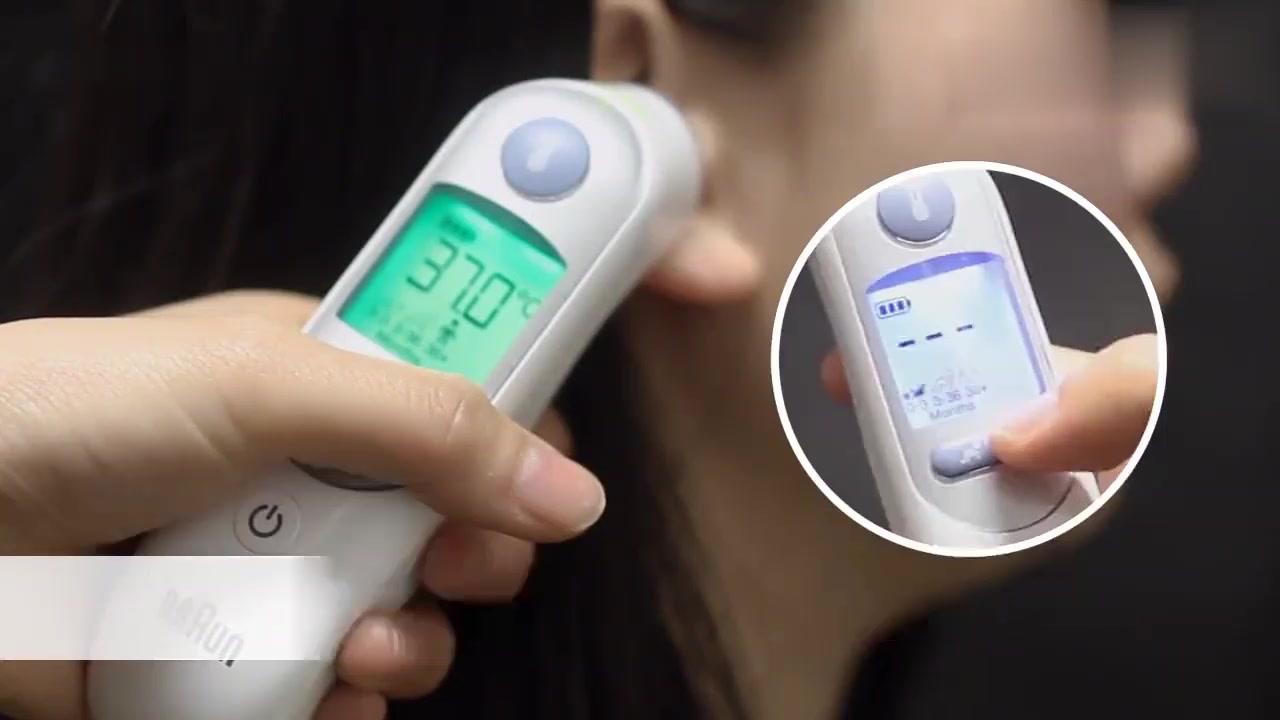 博朗耳温枪6520怎么转换华氏度摄氏度？