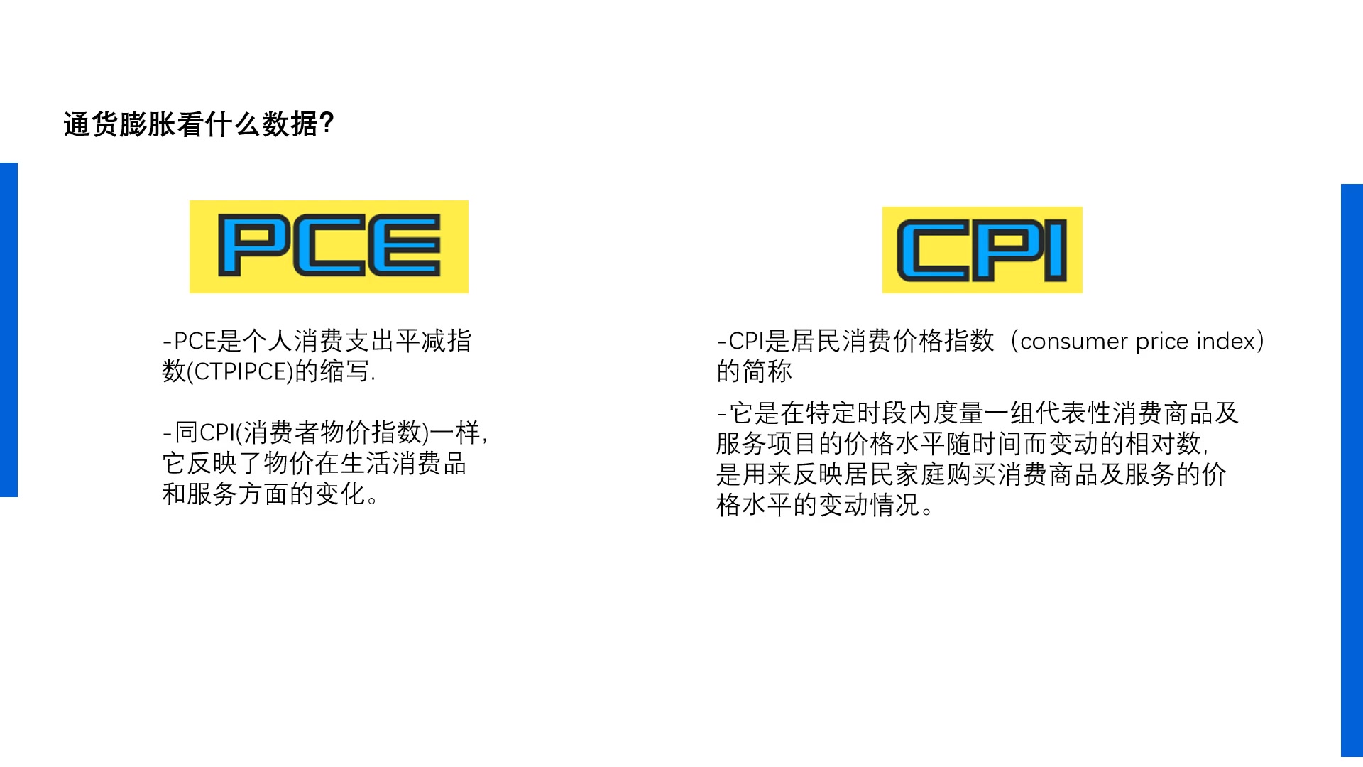 CPI和PCE的区别是什么