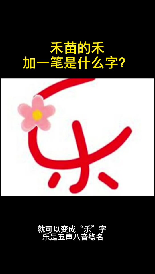 禾苗的禾加一笔是什么字?