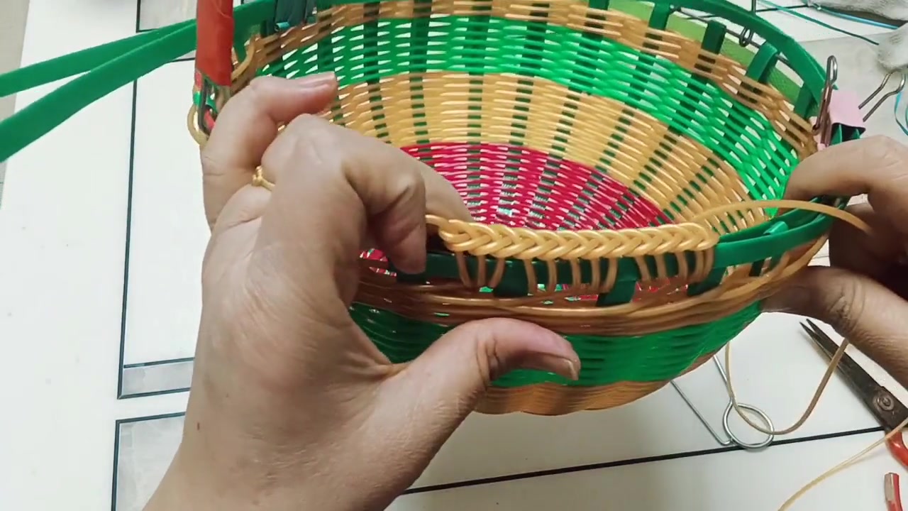 打包带编篮子收口教程