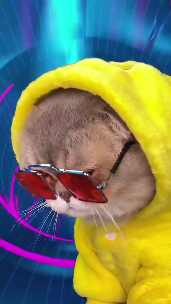 一只会打碟蹦迪时尚潮流猫 #动物 #猫 #宠物