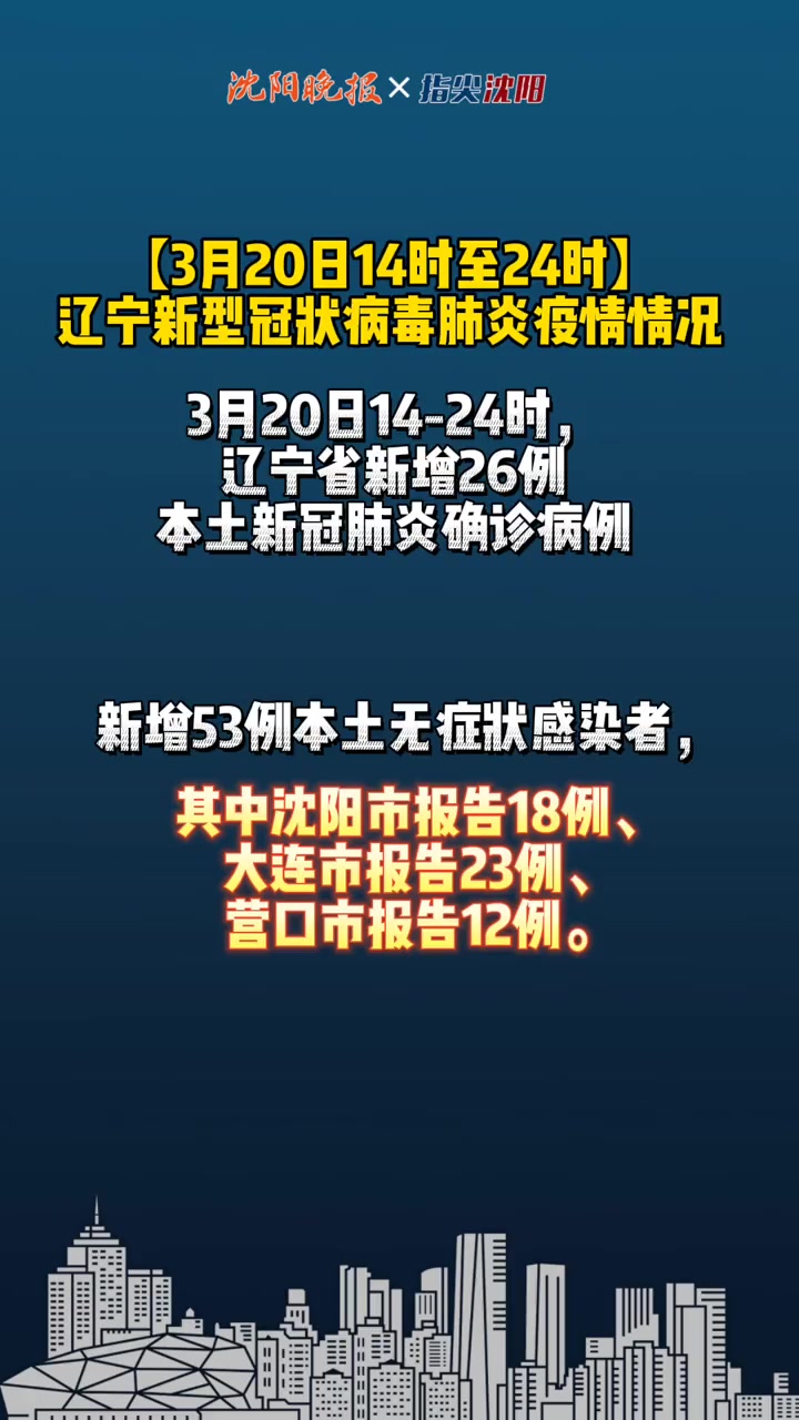 「3月20日14时至24时」辽宁新型冠状病毒肺炎疫情情况 抗击疫情沈阳在