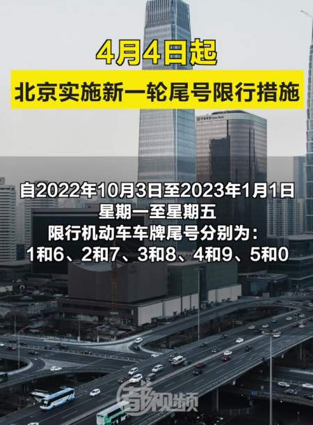 4月4日起北京实施新一轮尾号限行措施 这份开车攻略快收藏 尾号限行