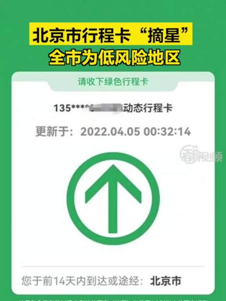 北京市行程卡摘星全市为低风险地区