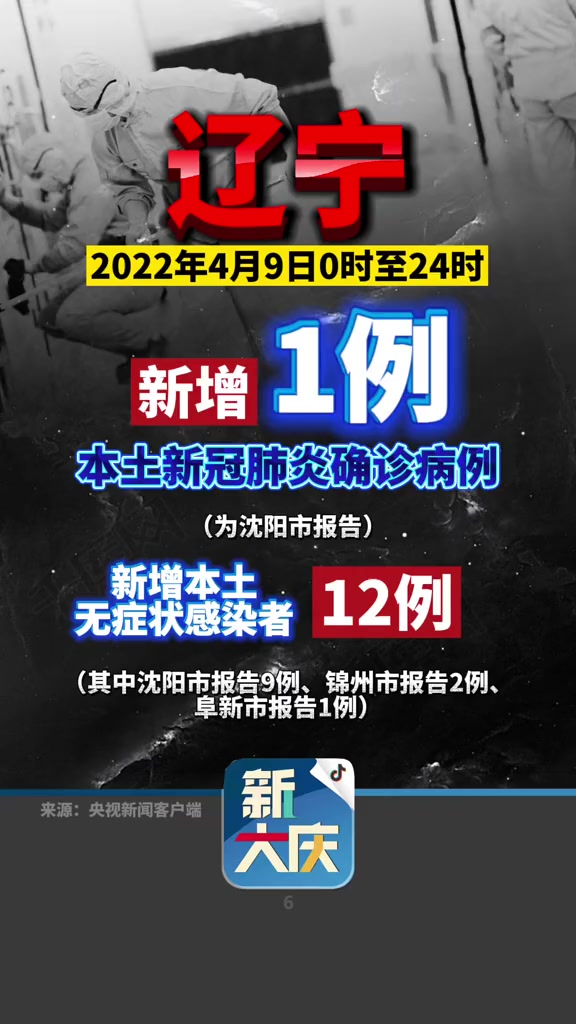 4月9日0—24时,辽宁省新增本土1 12!辽宁 新冠肺炎 疫情-度小视
