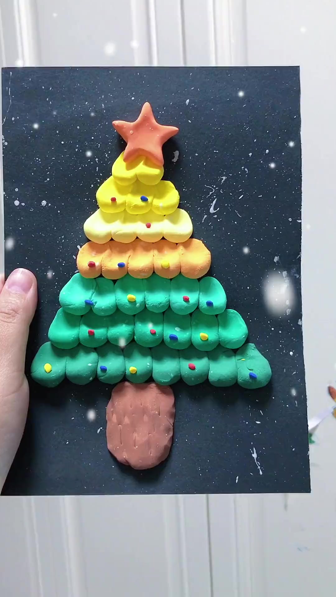 第421集|又下雪啦,和孩子用粘土做手工,装点冬天的美好 手工diy 亲子