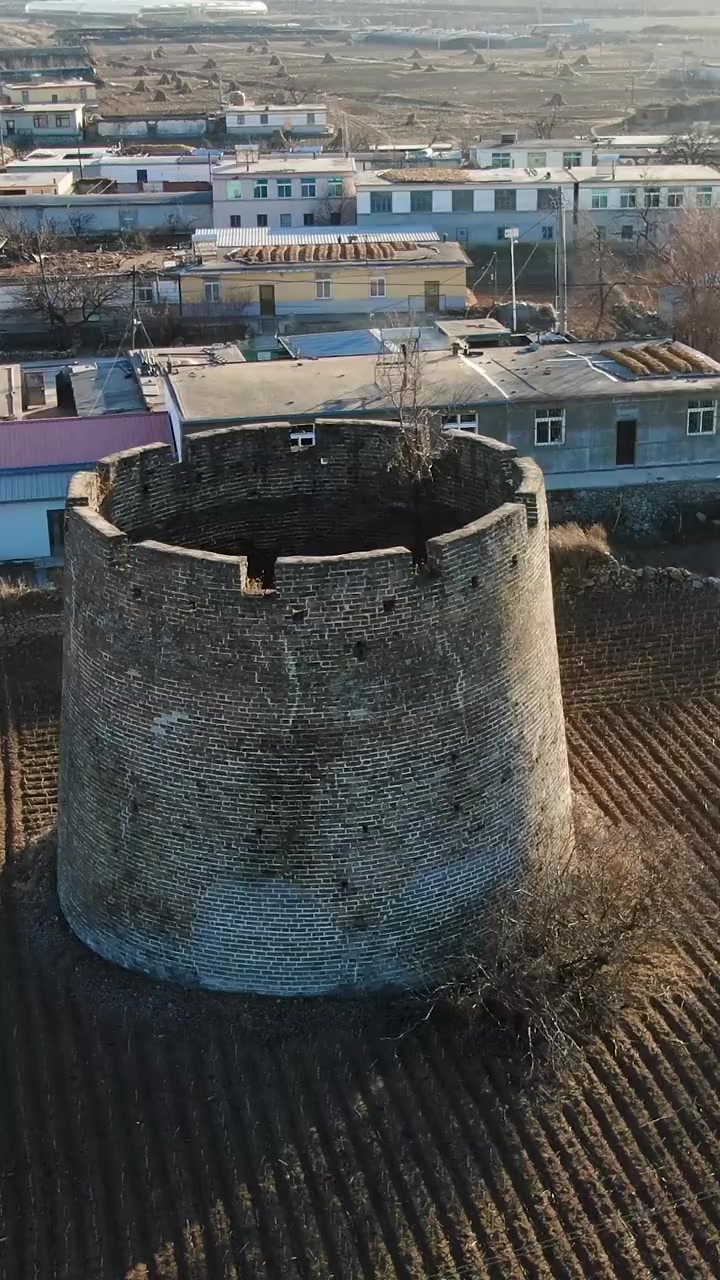 瓦房店明代后元台烽火台元台镇由此得名市级文物实景拍摄无人机航拍带