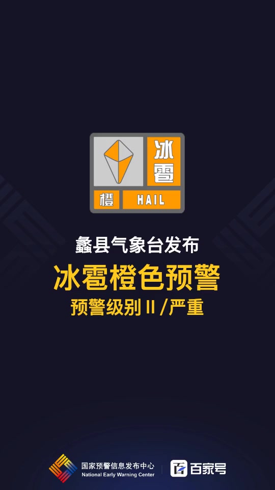 蠡县气象台发布冰雹橙色预警Ⅱ级严重