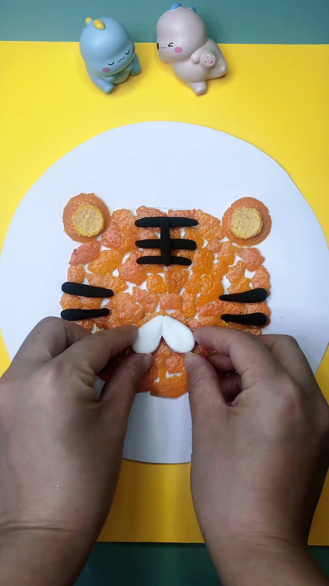 吃完的橘子皮不要扔,做只老虎吧-度小视