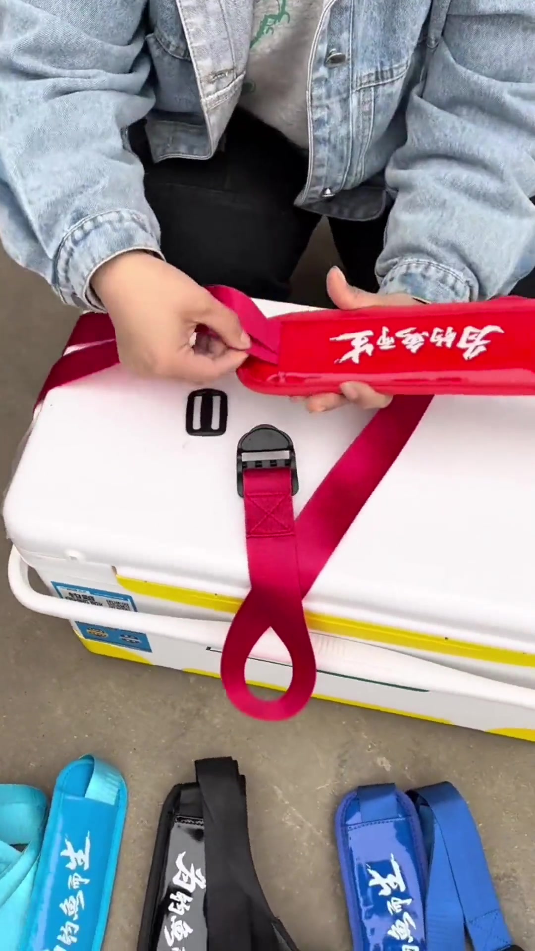 通用款加长版钓箱背带多种颜色可选钓鱼装备钓箱背带加长