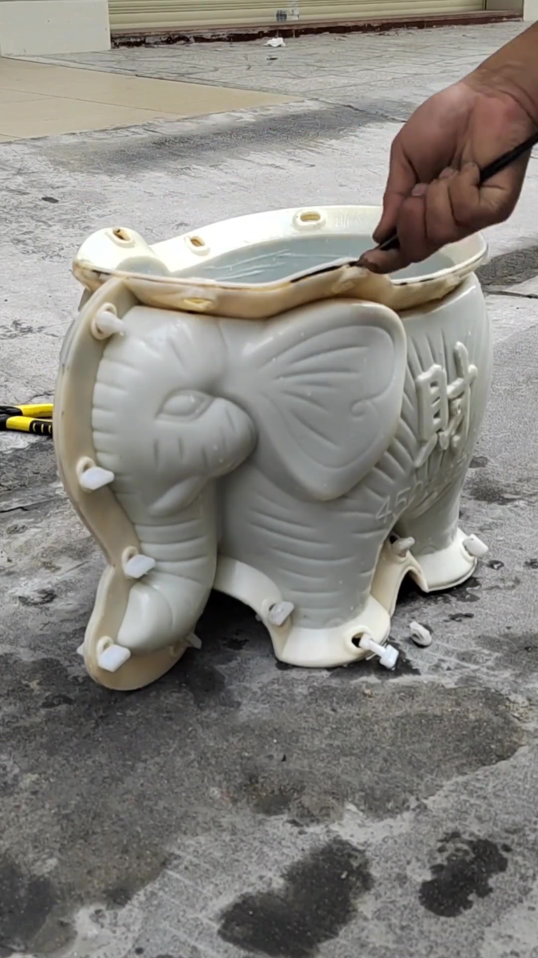 创意小象水泥花盆施工自制花盆模具水泥制品水泥花盆模具