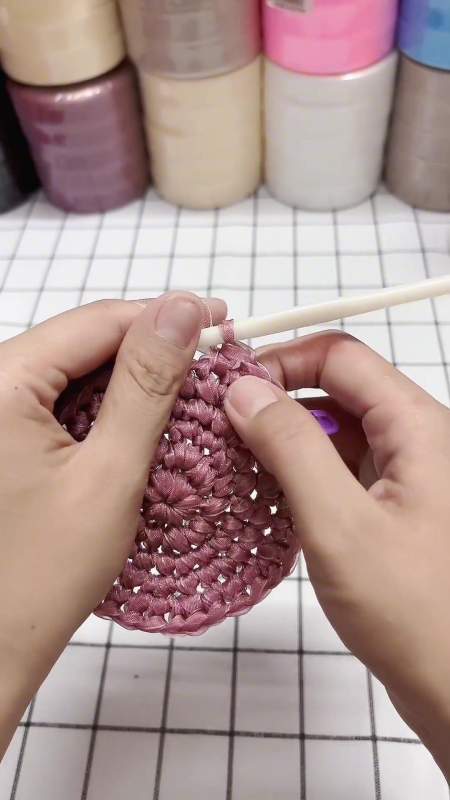 丝带水桶帽教程4 手工diy 手工 手工编织零基础教学-度小视