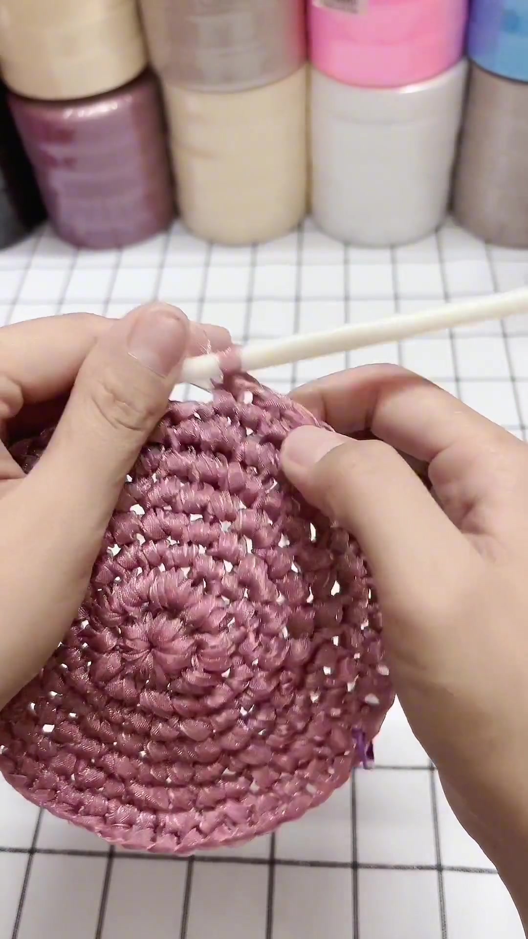 丝带水桶帽教程5手工编织零基础教学手工diy手工