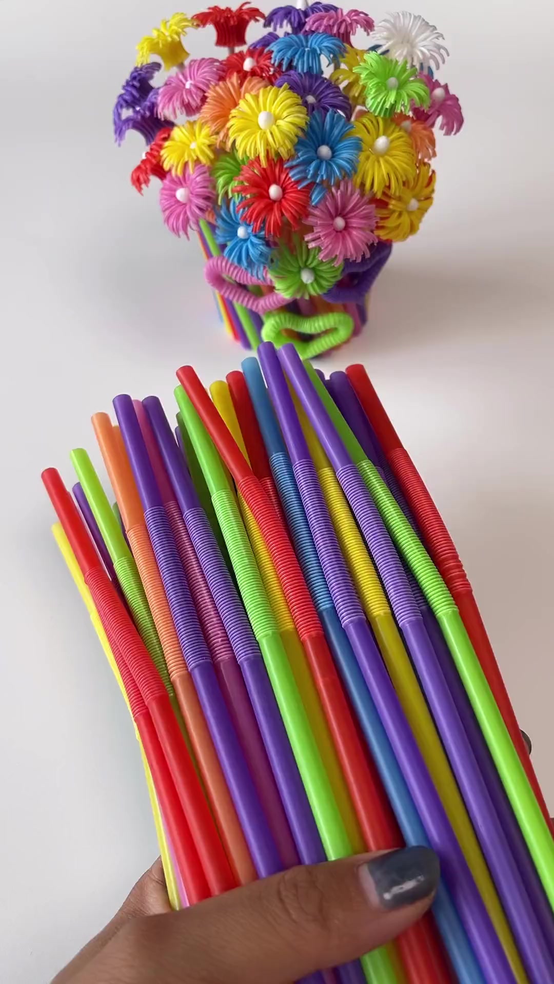 创作灵感 一次性吸管还可以这样用 幼儿园亲子手工 手工diy