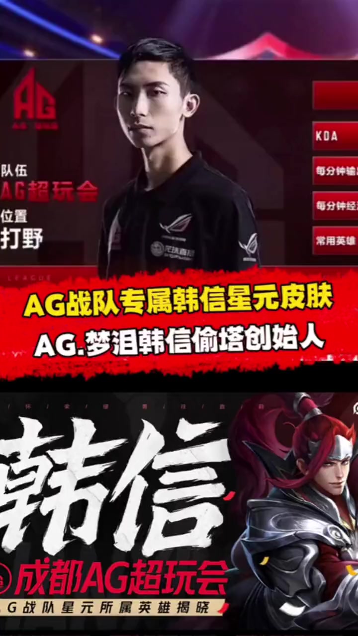 给到ag超玩会韩信 kpl 2022kpl夏季赛 韩信ag战队星元