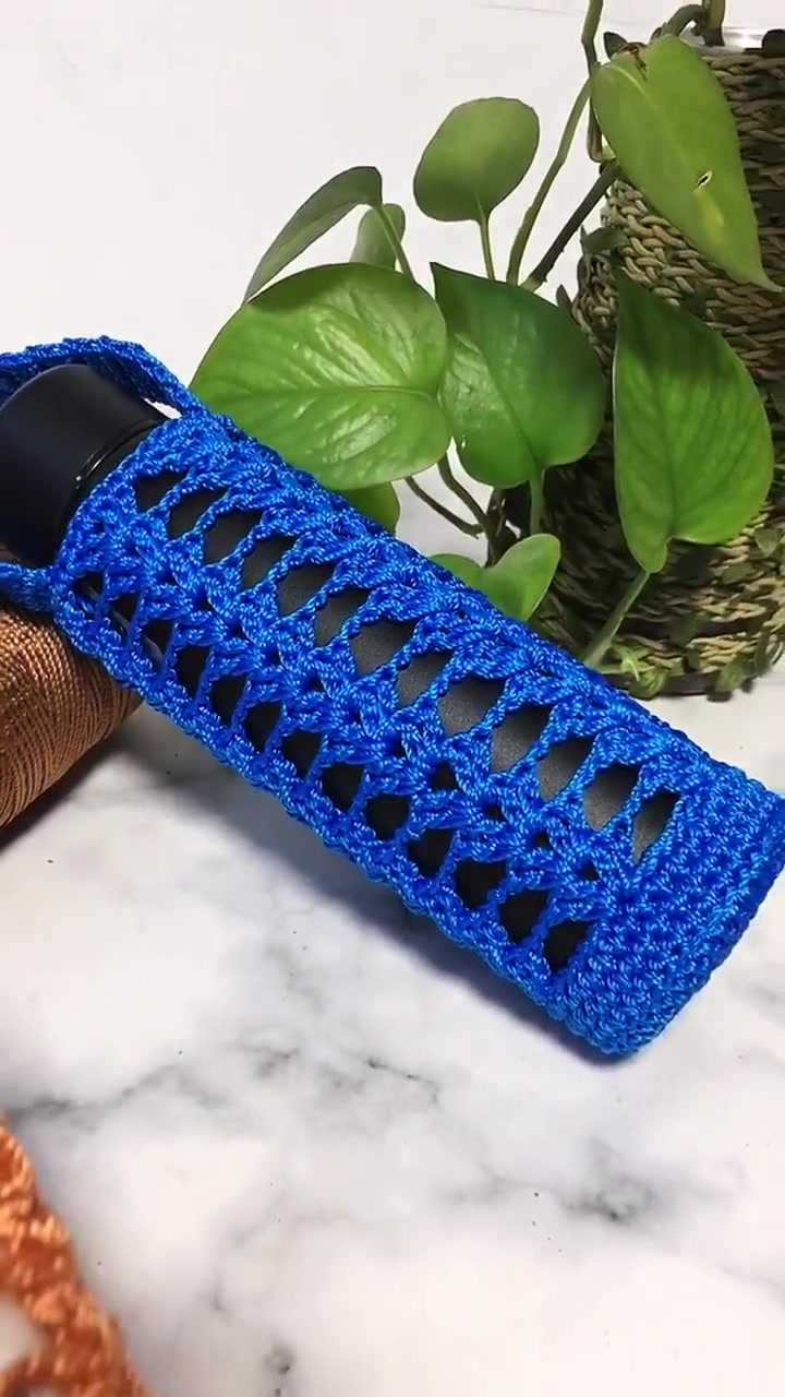 用剩线钩个水杯套吧魏姐针织