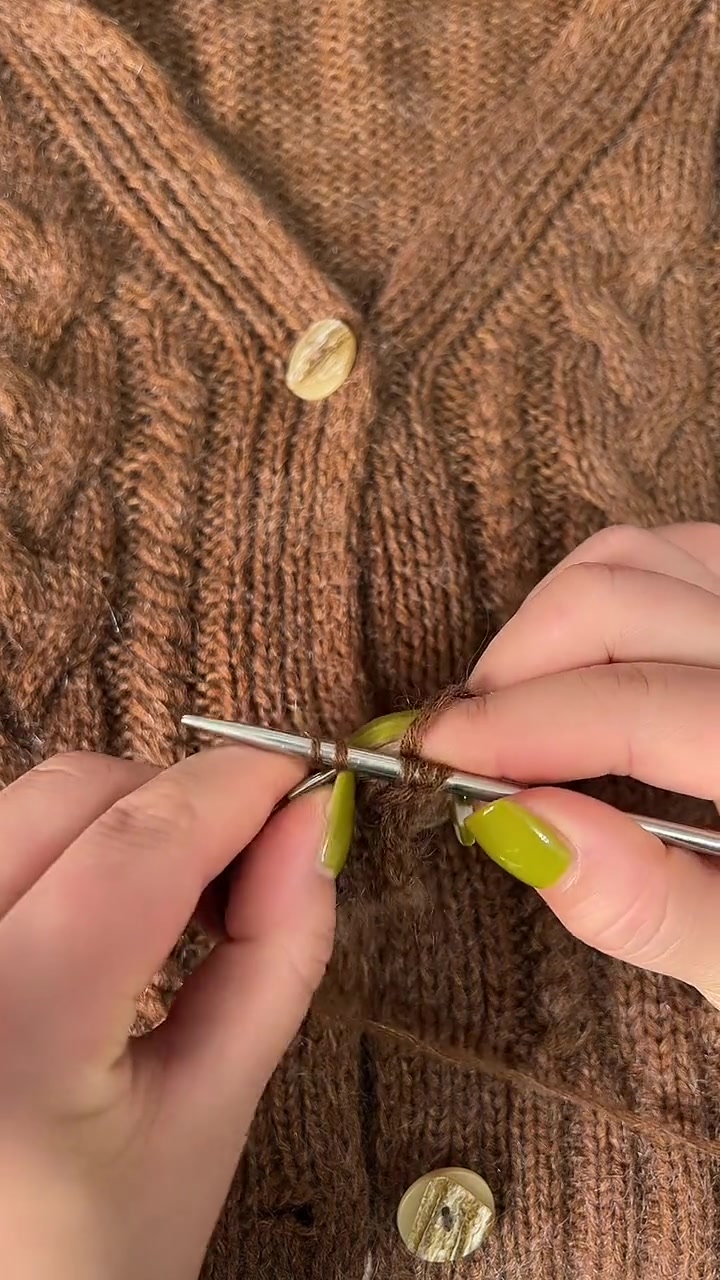 618好物节我们一起织毛衣纽扣洞织法