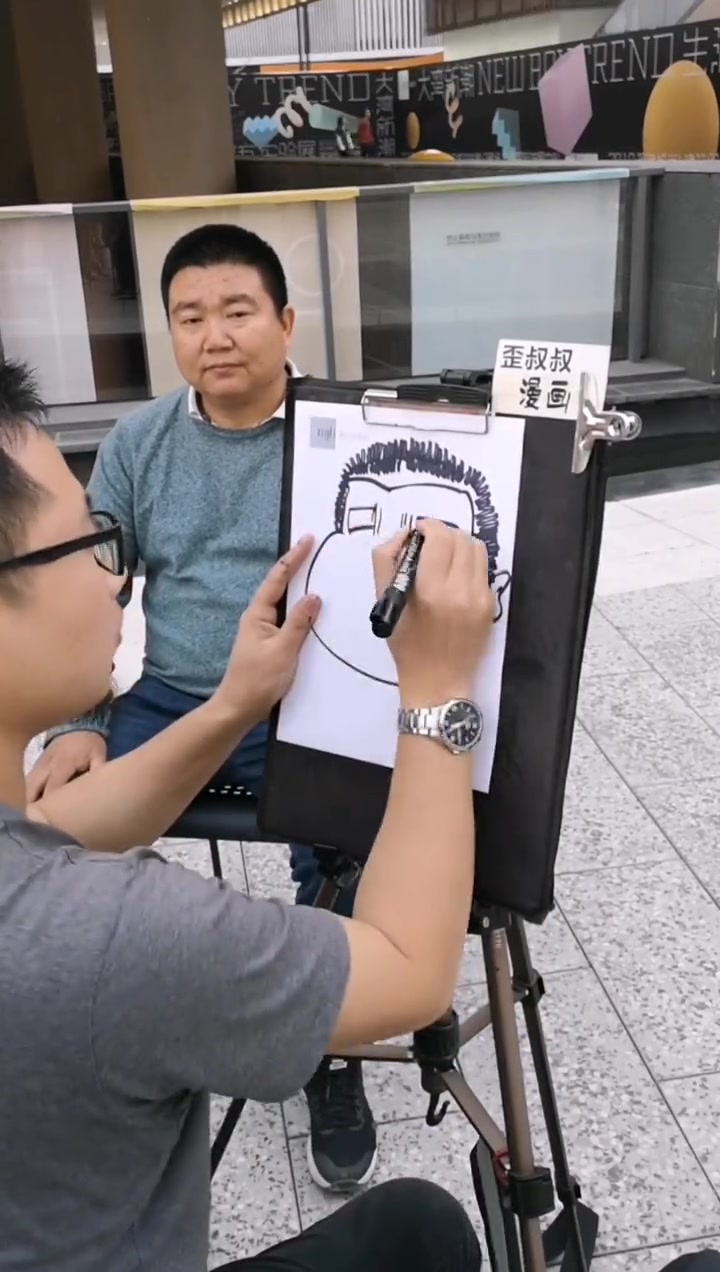 街头速绘漫画肖像搞笑简笔画