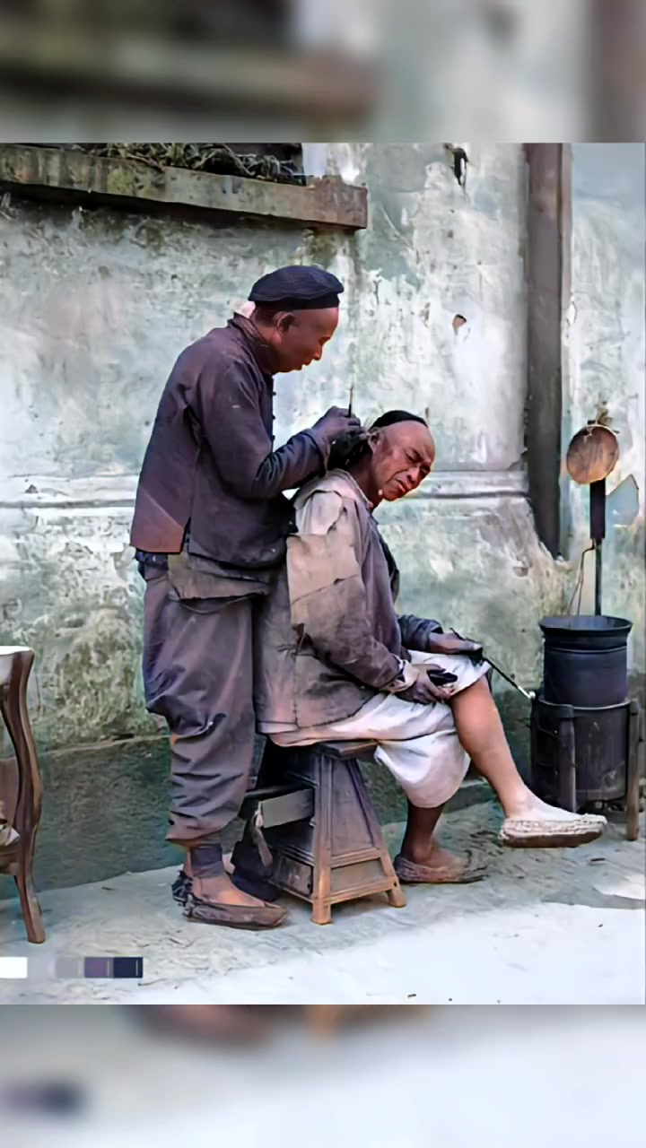 清朝时期街头的采耳原来这是一种民间文化啊