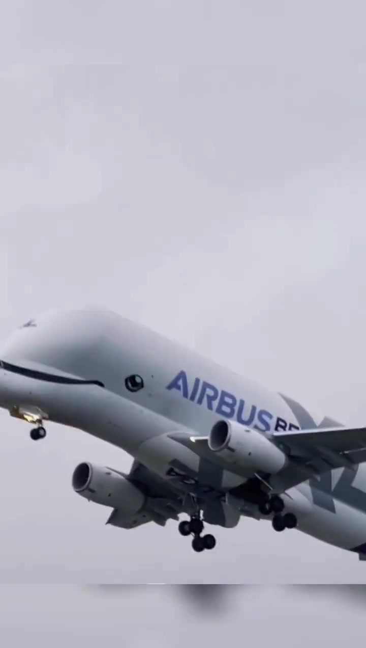 空客大白鲸-超大型飞机附件专用运输机xl精彩起飞瞬间-度小视