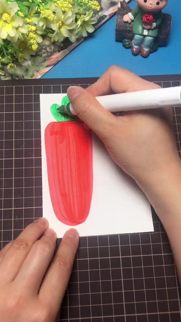 兔子书签,抱着胡萝卜也太可爱了吧,祝福语可以随意写喔.手工-度小视