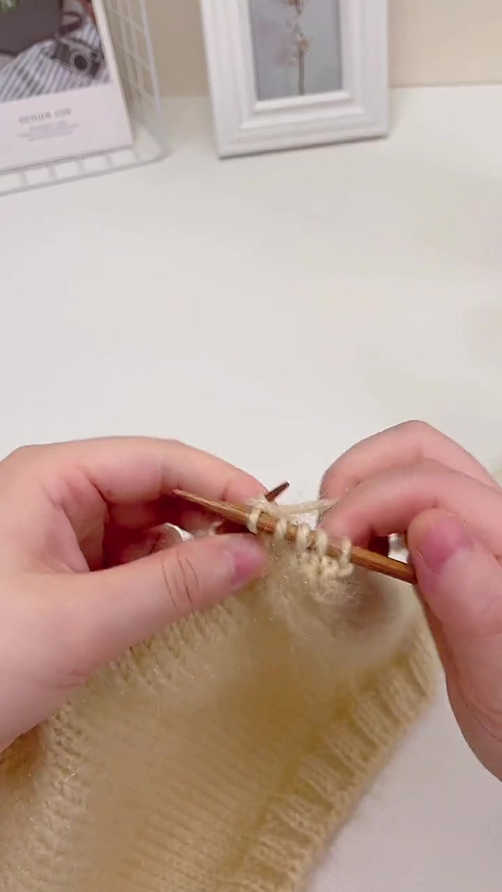 我的手工作品 毛衣腋下小燕子收针技巧