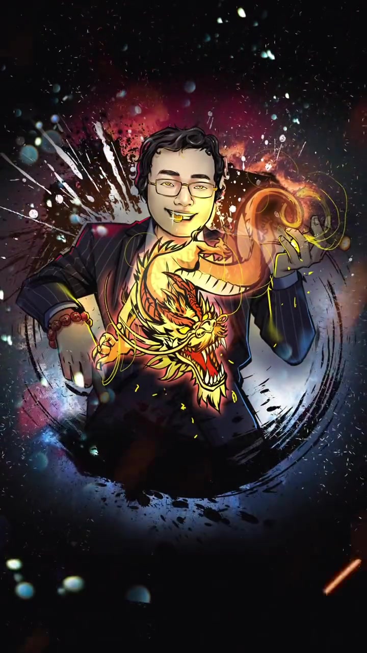 画画倪海杉随便画画之送你一条大金龙