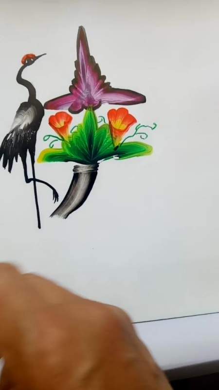 教你学写龙凤字花鸟字名字作画板笔画精品书法