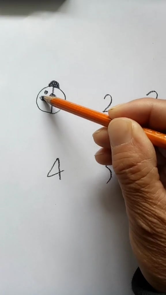 用数字12345可以画各种动物和昆虫学画画从简笔画学起数字画-度小视