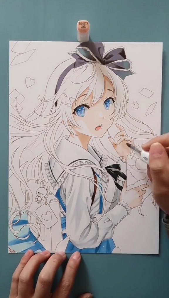 马克笔不得不说,美卡勒马克笔画肤色是真的好使-度小视