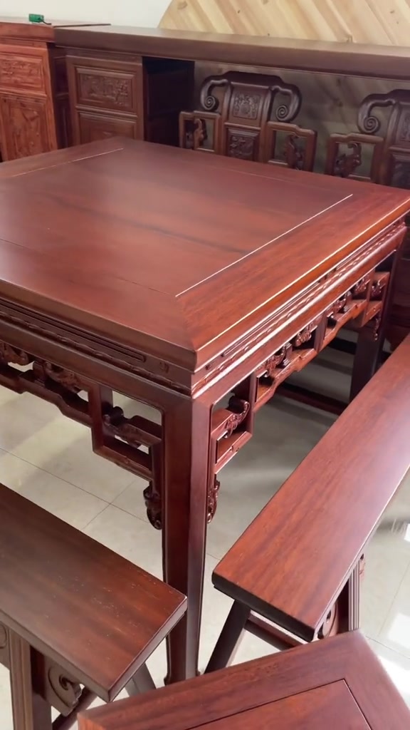 婺源中堂32象鼻八仙桌,既经典耐看,又牢固耐用!