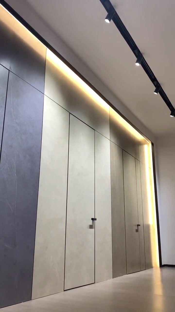 一款颜值很高的岩板隐形门 室内设计 岩板家居 岩板应用