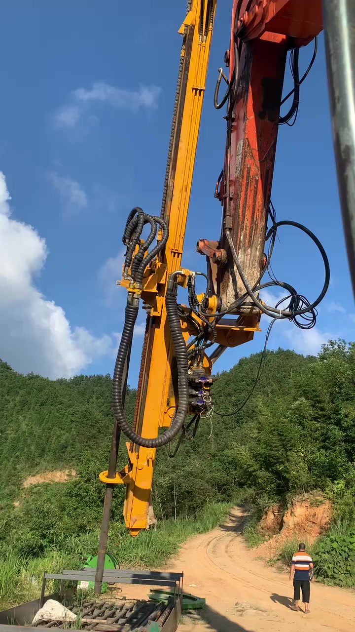 钩机改装钻 挖改光伏钻机 挖机改装凿岩机 螺旋钻机