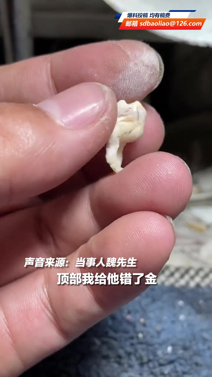 8月23日,山东潍坊,手艺人用8小时将拔掉的智齿雕刻成象头吊坠,"牙生"