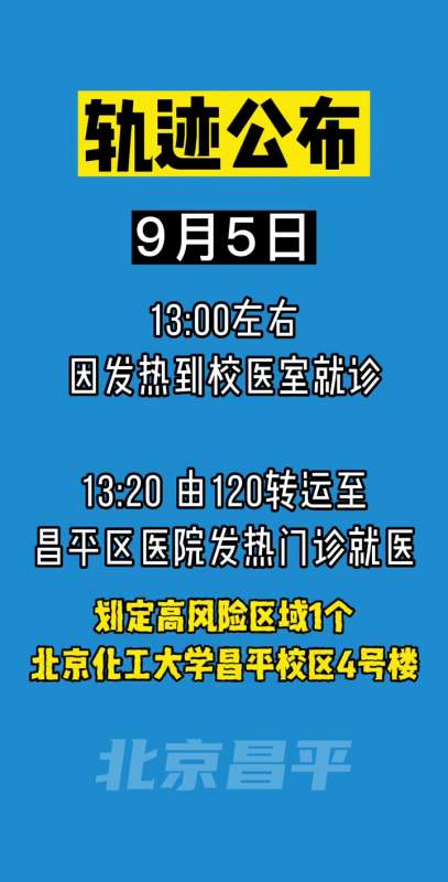 北京昌平新增1例确诊病例,为北京化工大学昌平校区在校学生 最新疫情