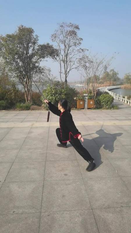 陈式太极剑四十九式(口令字幕),晨练,太极养生-度小视