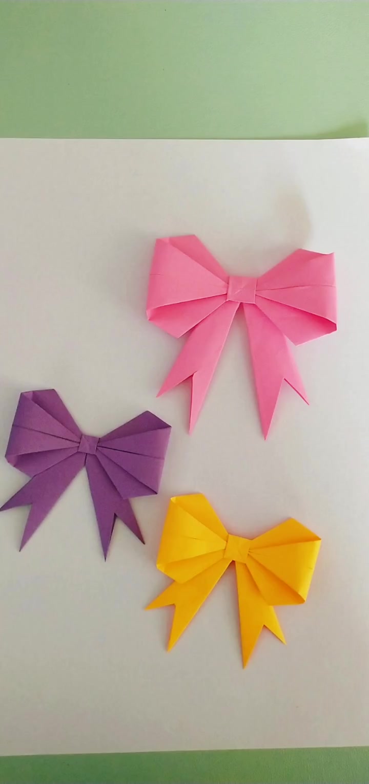 一张12cm12cm正方形纸,可以折出美丽蝴蝶结