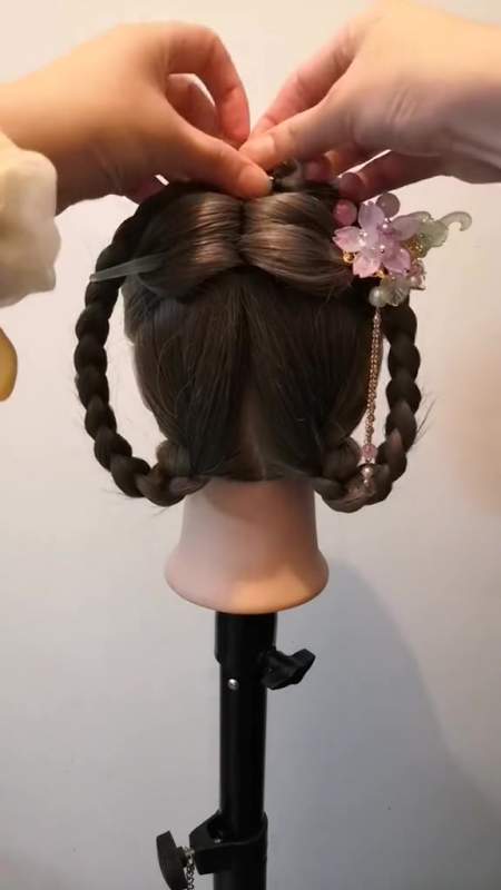 古风发型国风古韵汉服发型编发-度小视