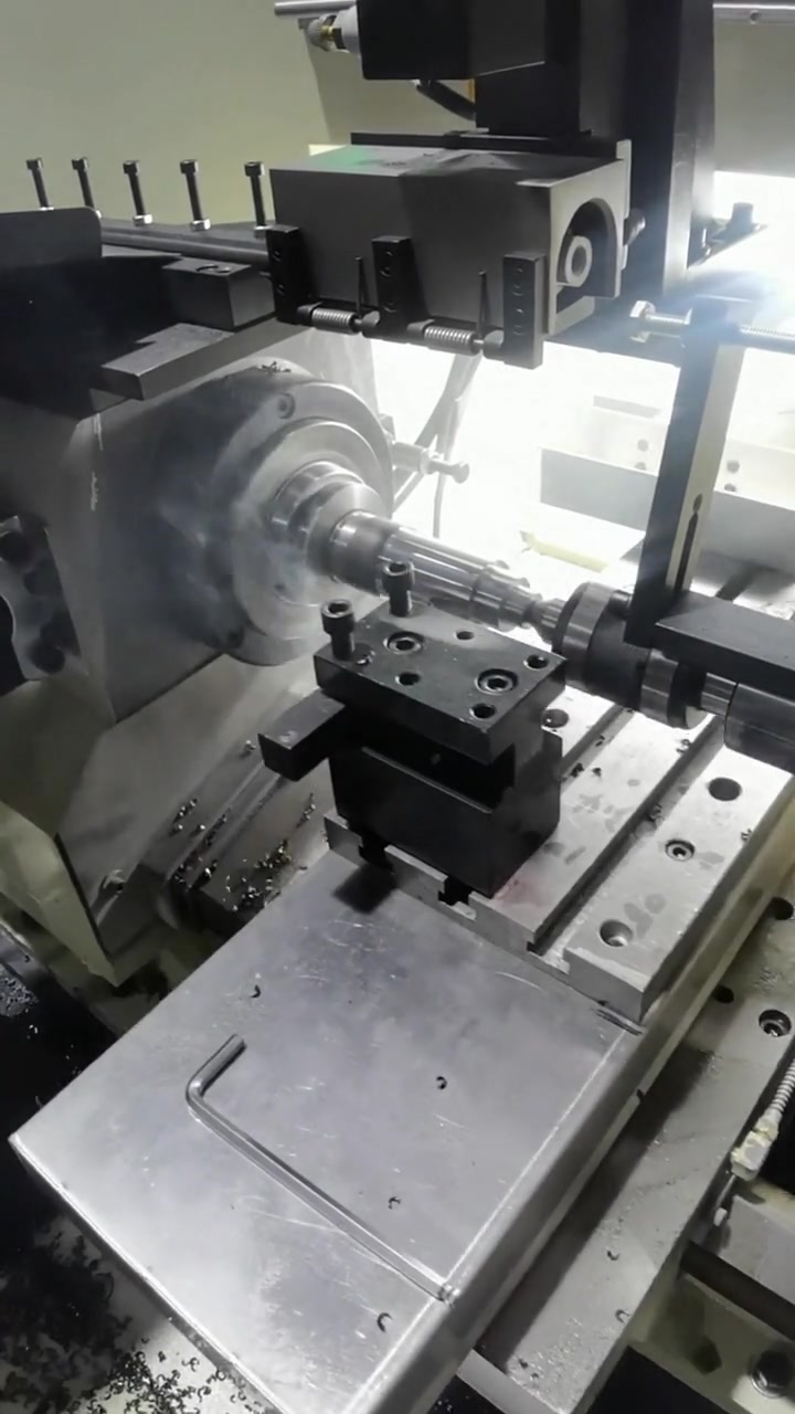 洗衣机轴,一夹一顶车外圆,自动化数控车床加工 数控自动化-度小视