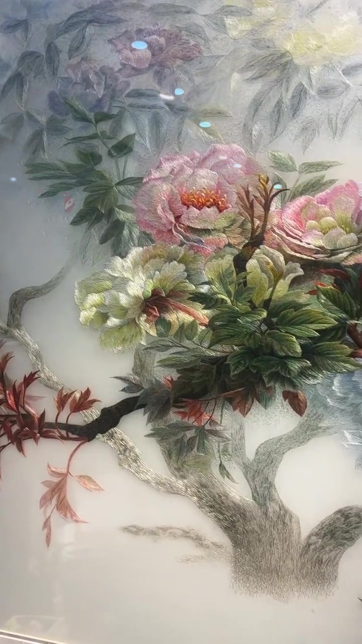 第20集|苏绣牡丹花又土又俗?苏绣精品 苏绣牡丹 苏绣挂画-度小视