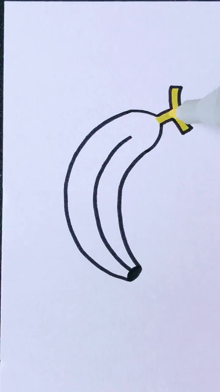 三个字母c画香蕉 儿童简笔画 简笔画 一起学画画-度小视