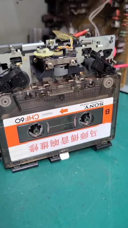 修复一台建伍音响卡座机芯,播放测试 卡座维修-度小视
