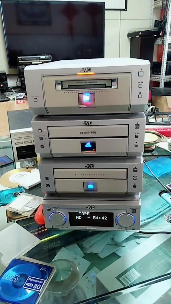 修复一台jvc xn-g6组合音响md不能录音故障,机器修复拷贝磁带到md-度