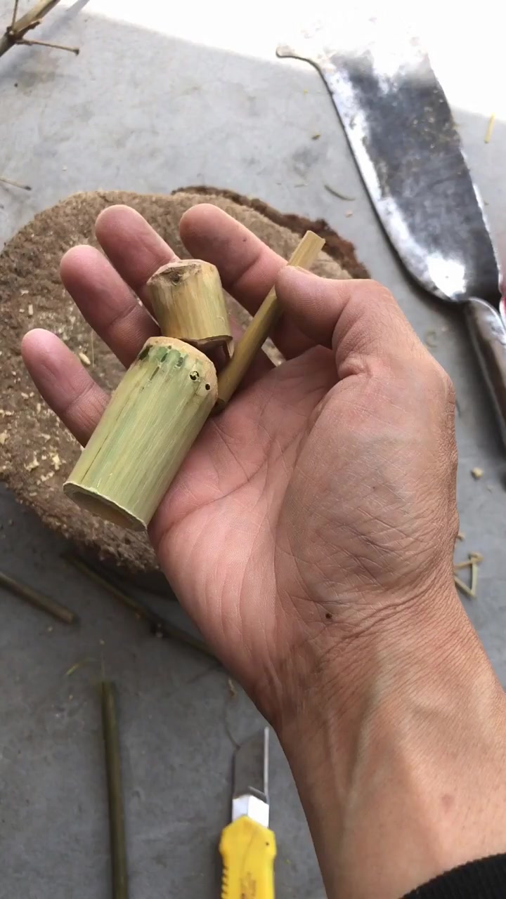 手工制作小竹人 玩具 艺术品