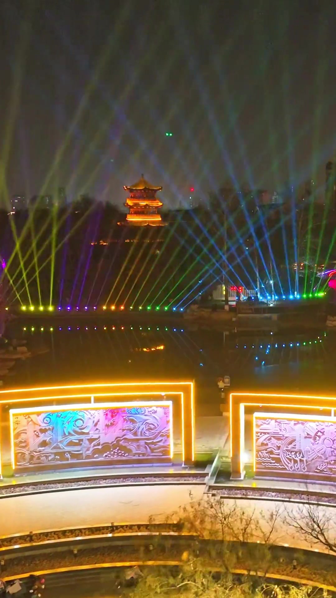 张店的灯光秀
