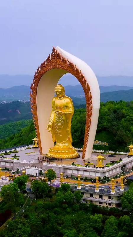 庐山 东林大佛 遇见美丽江西 飞鹰航拍-度小视