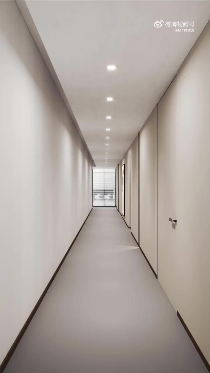 myrevest微水泥 万达办公室案例 微水泥 装修实景拍摄 装修案例-度小