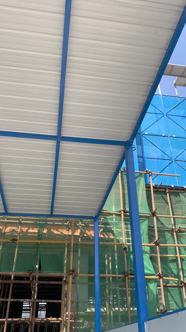 施工调直机套丝机钢筋加工棚工地木工临时安全通道建筑茶水防护棚-度